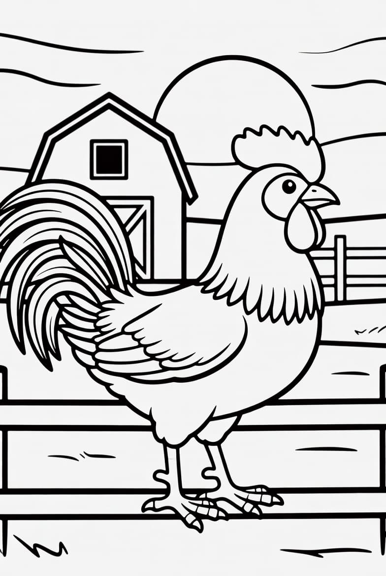 Farm Animal Coloring Pages for Kids example 2