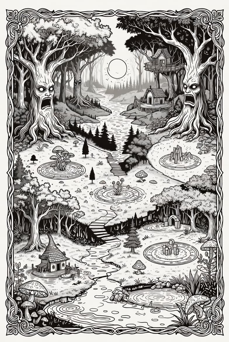 Fairy Tale & Fantasy Coloring Pages example 2