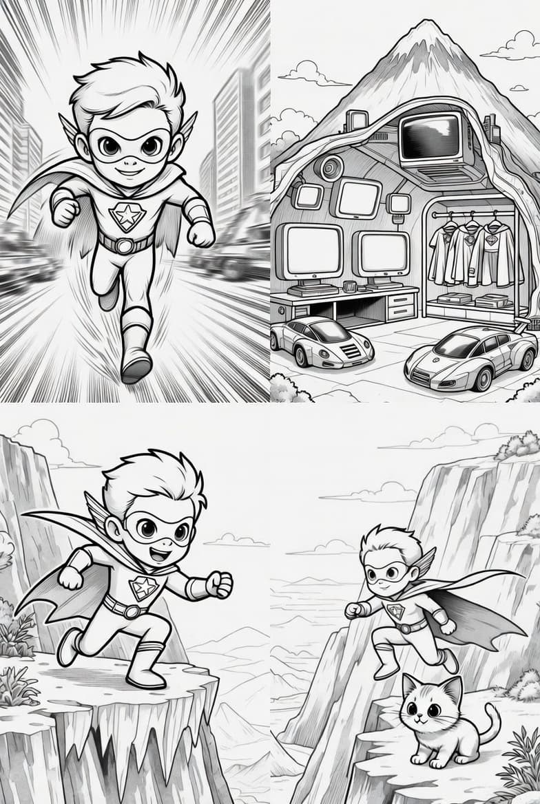 Superhero Coloring Pages for Kids example 1